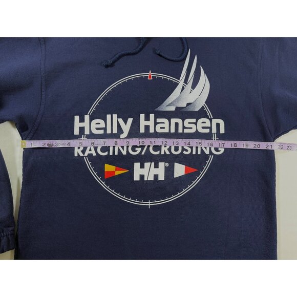 Vintage Helly Hansen Sailing/Racing Hoodie Nautical Blue Regatta Racing Made USA - Picture 9 of 9